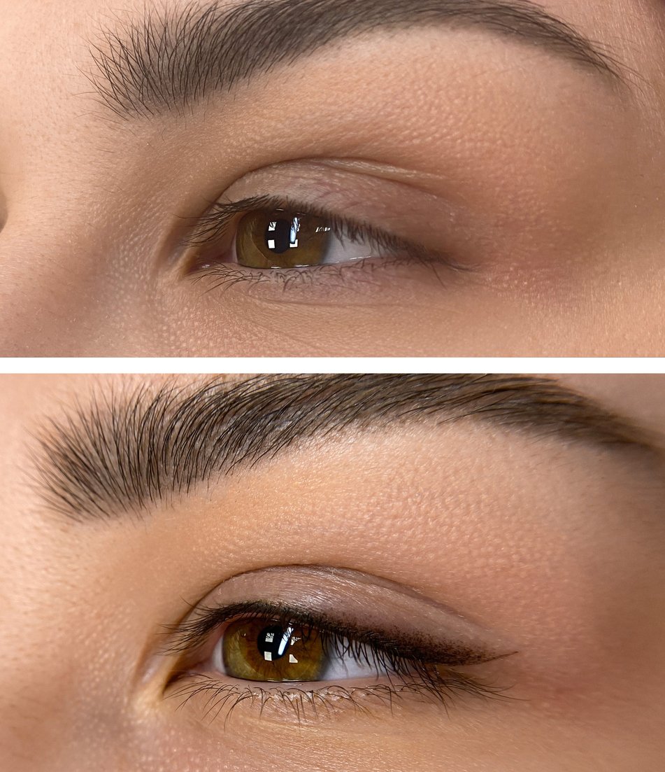 Permanent makeup eyeliner services before and after in Wilmington NC